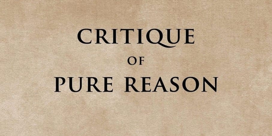 The Critique of Pure Reason by Immanuel Kant Book Cover